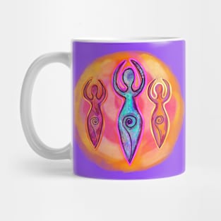 Triple Goddesses Abstract Female Icons Mug